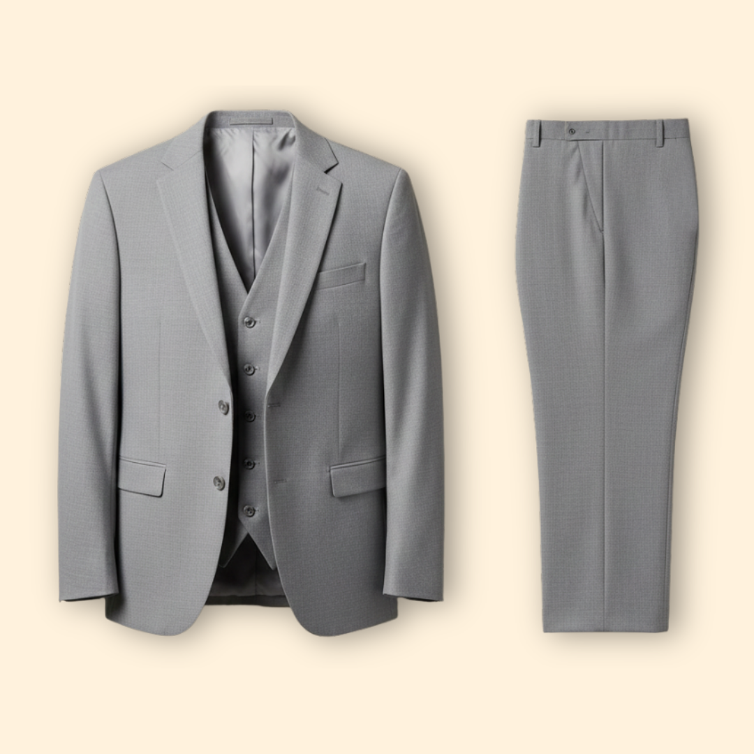 Men's Classic Three-Piece Suit – Lightweight