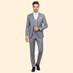 Men's Classic Three-Piece Suit – Lightweight – Grey