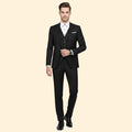 Men's Classic Three-Piece Suit – Lightweight – Black