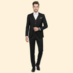 Men's Classic Three-Piece Suit – Lightweight – Black