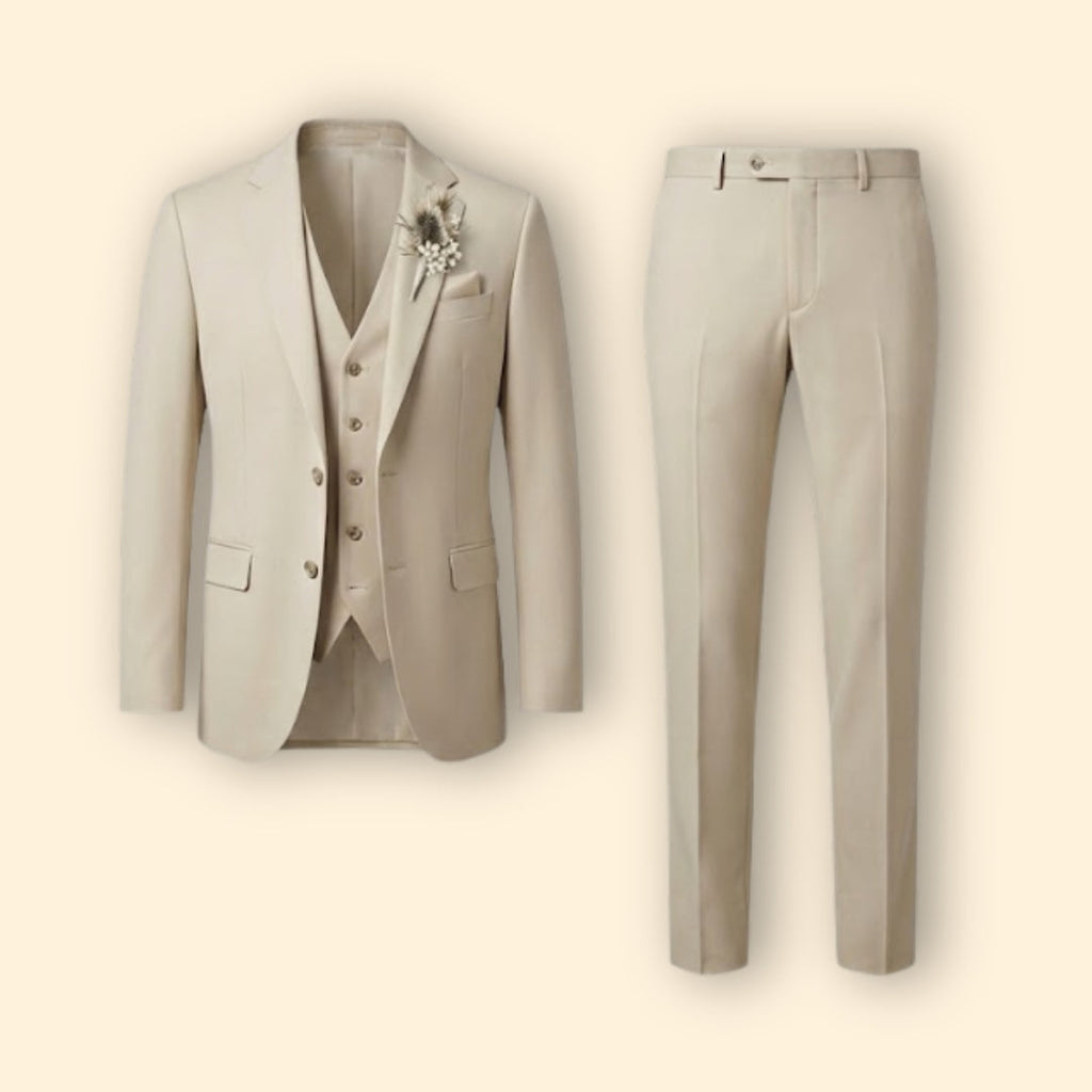 Men's Three-Piece Suit – Slim Trousers & Waistcoat