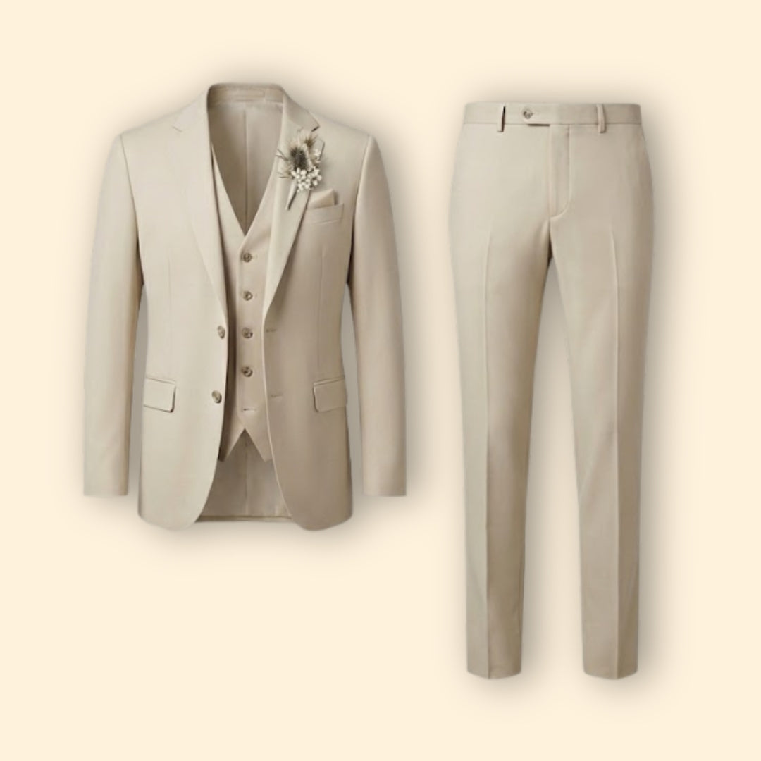 Men's Three-Piece Suit – Slim Trousers & Waistcoat