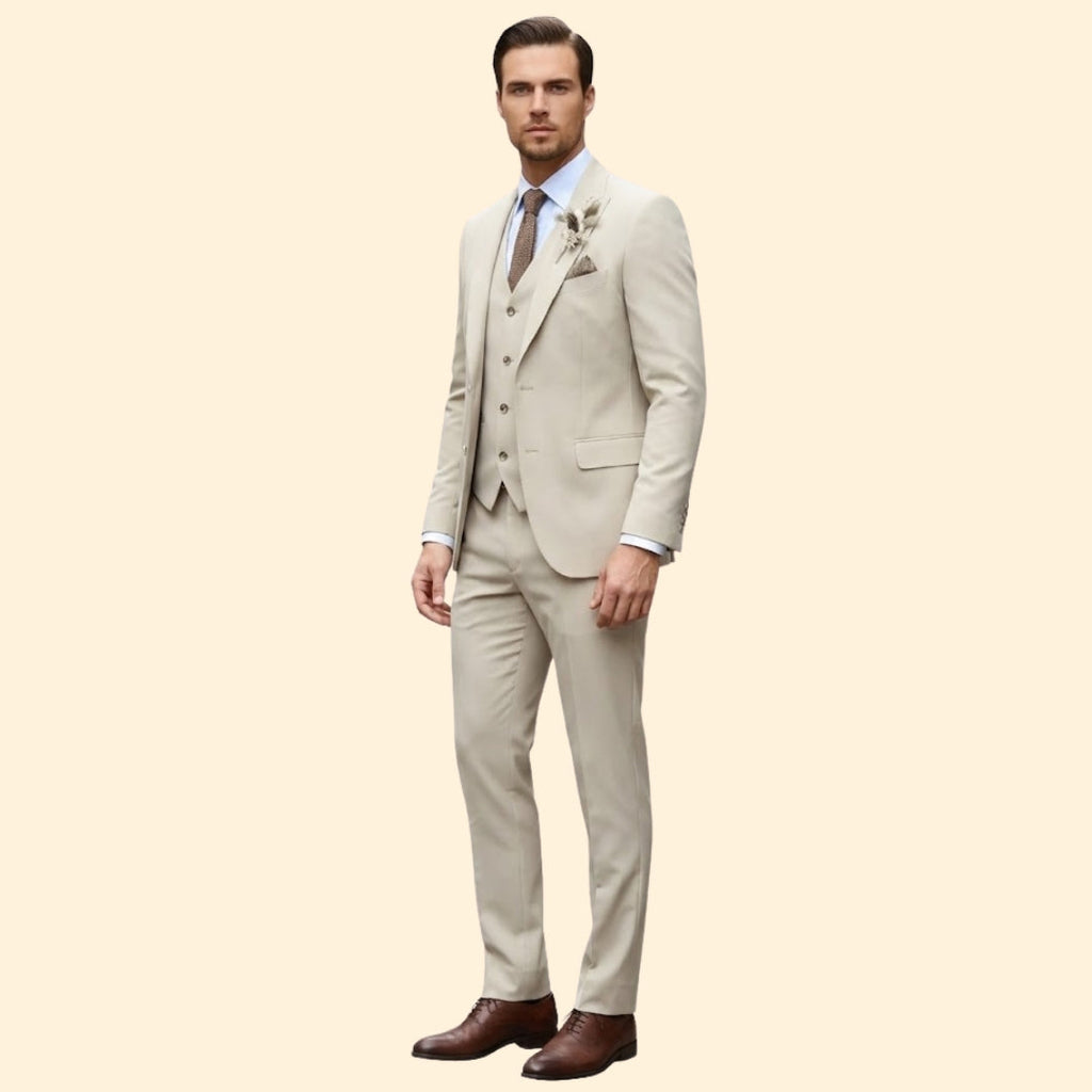 Men's Three-Piece Suit – Slim Trousers & Waistcoat