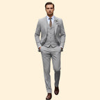 Men's Three-Piece Suit – Slim Trousers & Waistcoat – Grey