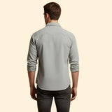 Men's Utility Button-Up Shirt with Chest Pockets