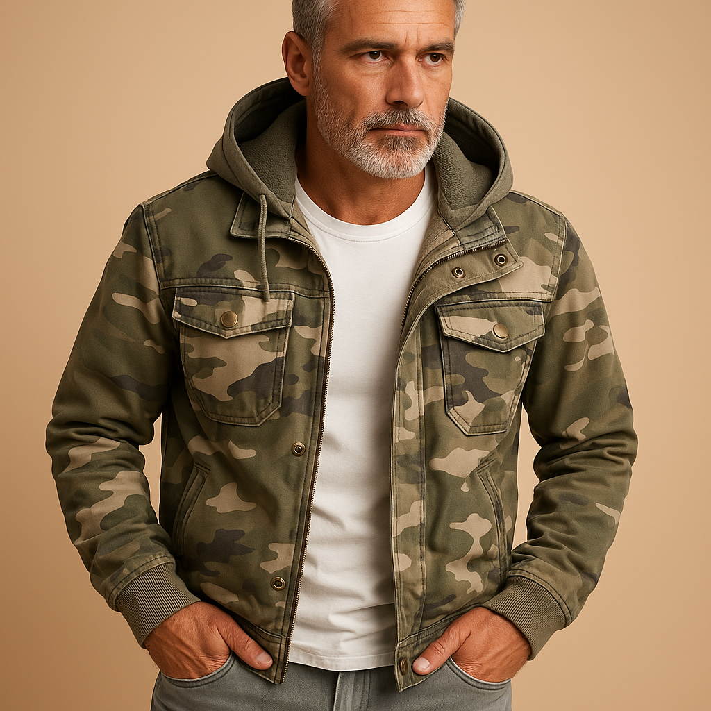 Men's Camouflage Waterproof Jacket | Lightweight & Breathable | Ideal for Hunting and Camping