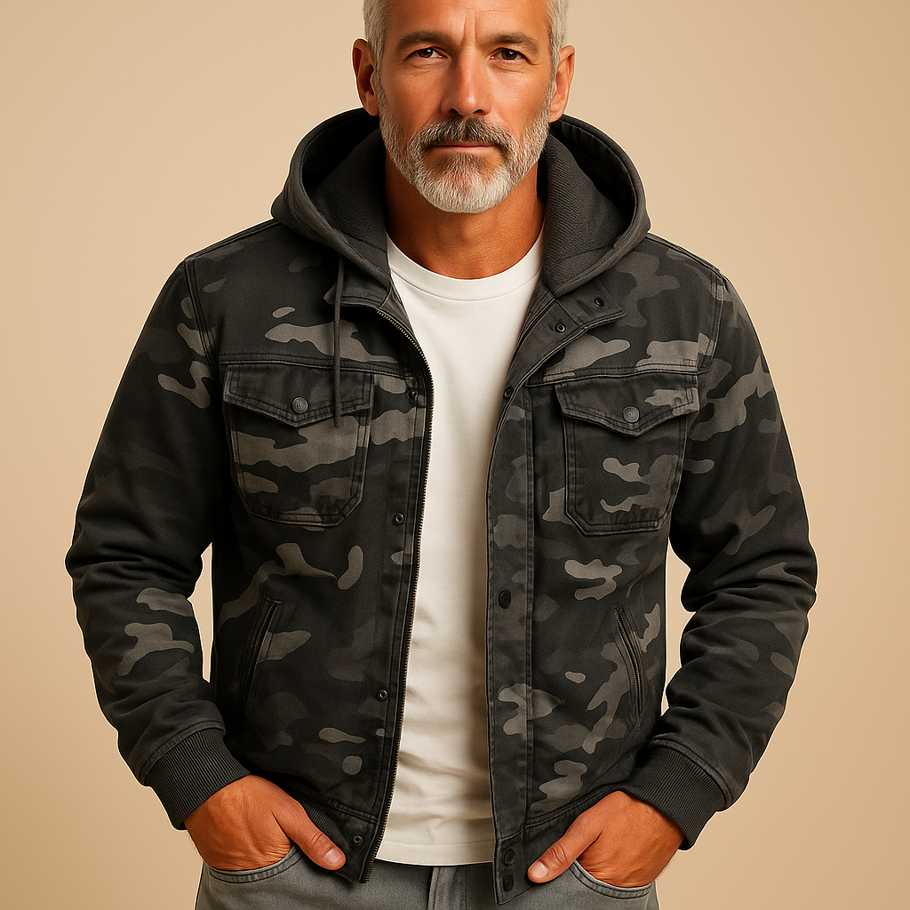 Men's Camouflage Waterproof Jacket | Lightweight & Breathable | Ideal for Hunting and Camping