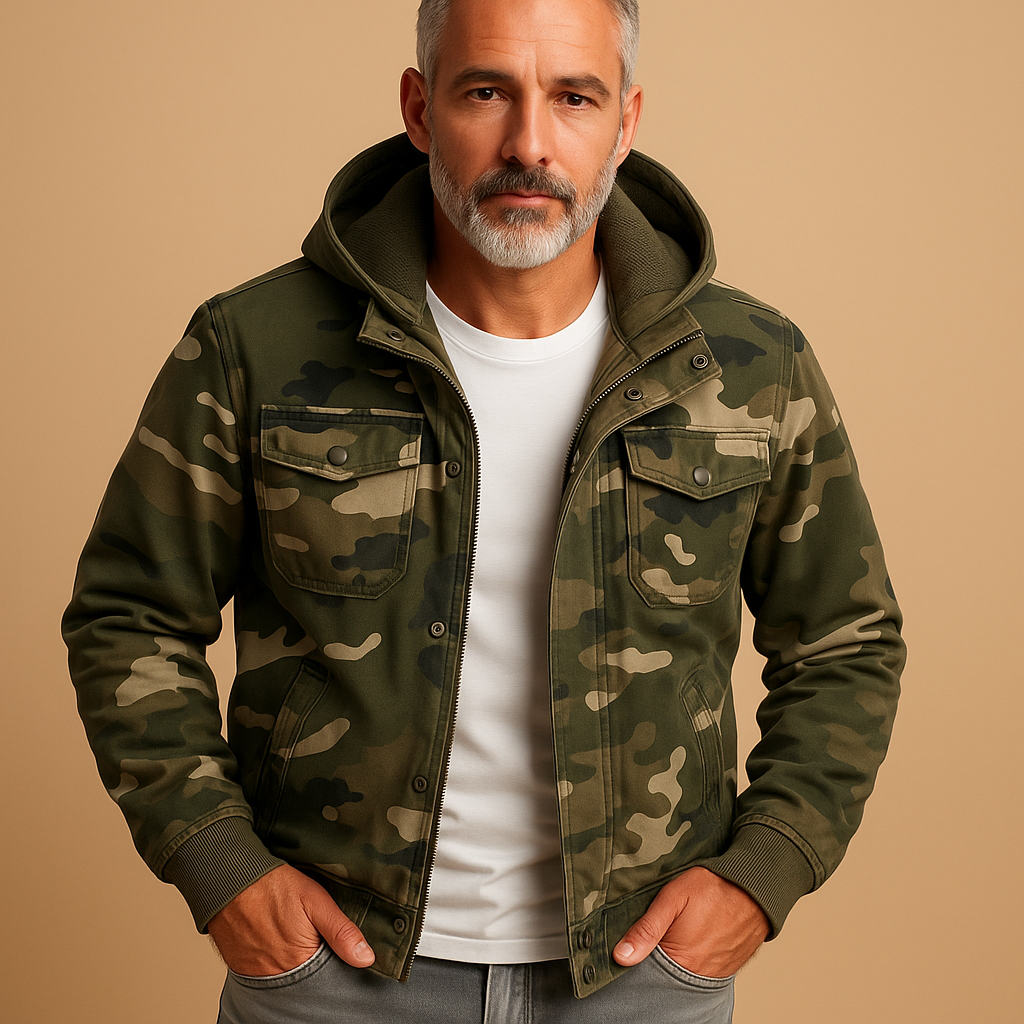 Men's Camouflage Waterproof Jacket | Lightweight & Breathable | Ideal for Hunting and Camping
