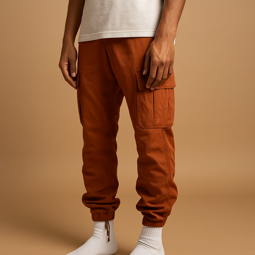 Men's Cargo Trousers - Regular Fit, Functional Design, Multiple Pockets for Outdoor and Casual Wear