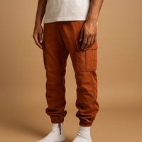 Men's Cargo Trousers - Regular Fit, Functional Design, Multiple Pockets for Outdoor and Casual Wear