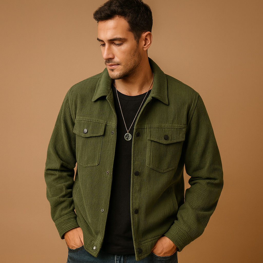 Men's Corduroy Jacket | Classic Casual Outerwear | Versatile Layering Piece for Everyday Wear