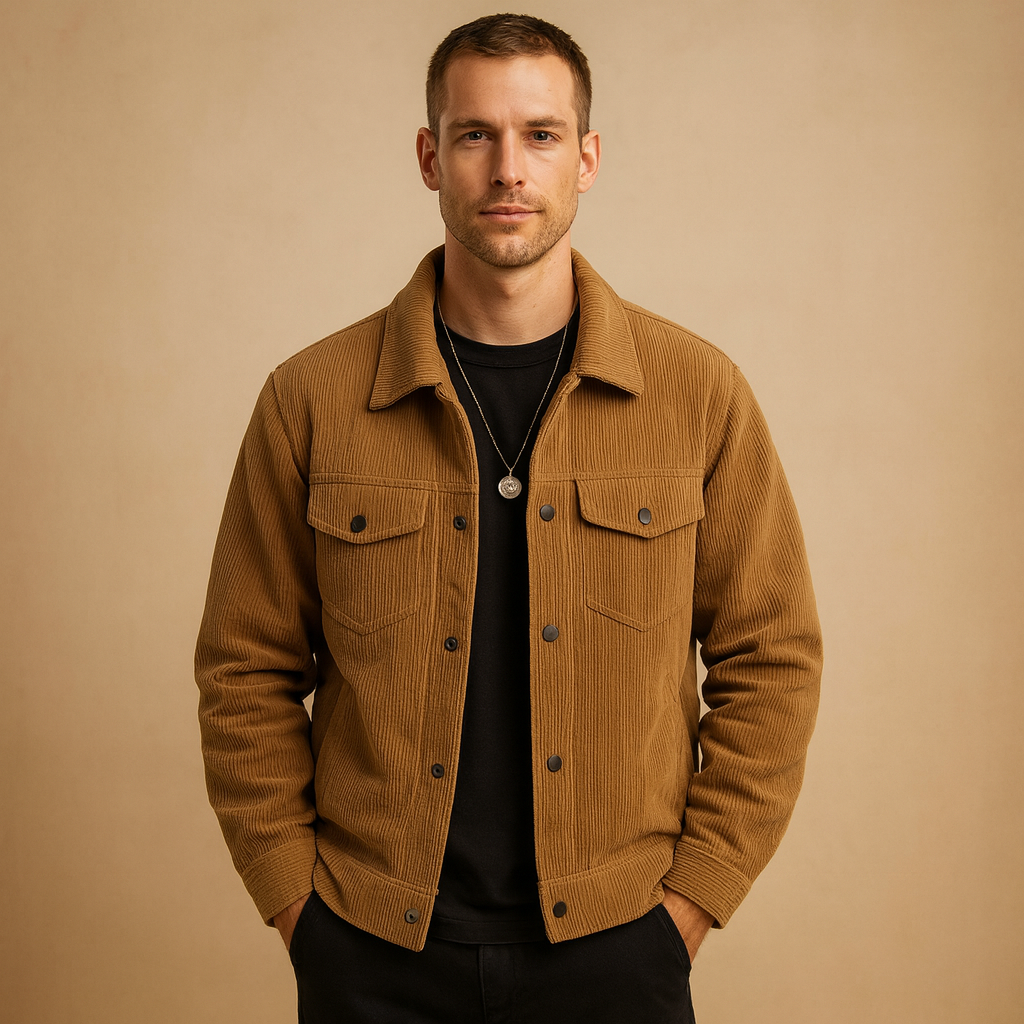 Men's Corduroy Jacket | Classic Casual Outerwear | Versatile Layering Piece for Everyday Wear
