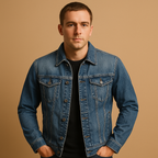 Men's Denim Jacket | Durable Cotton | Casual Style | Everyday Outerwear for Men