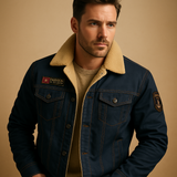 Men's Fleece Motorcycle Jacket | Warm Riding Gear | Casual Biker Style | Comfortable Outerwear for Motorcyclists