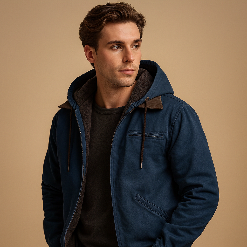 Men's Hooded Zip-Up Sweatshirt | Soft Cotton Blend | Casual Everyday Wear | Multiple Color Options Available