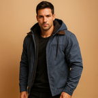 Men's Hooded Zip-Up Sweatshirt | Soft Cotton Blend | Casual Everyday Wear | Multiple Color Options Available