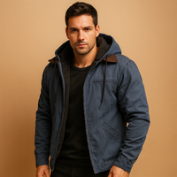 Men's Hooded Zip-Up Sweatshirt | Soft Cotton Blend | Casual Everyday Wear | Multiple Color Options Available