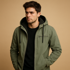 Men's Hooded Zip-Up Sweatshirt | Soft Cotton Blend | Casual Everyday Wear | Multiple Color Options Available