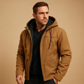 Men's Hooded Zip-Up Sweatshirt | Soft Cotton Blend | Casual Everyday Wear | Multiple Color Options Available