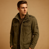 Men's Leather Biker Jacket | Long Sleeve | Classic Motorcycle Style | Ideal for Riding and Casual Wear