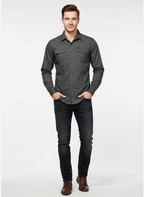 Men's Lightweight Breathable Shirt with Chest Pockets for Outdoor Activities and Casual Wear