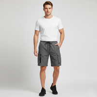 Men's Lightweight Cargo Shorts with Zip Pockets | Breathable Fabric | Ideal for Outdoor Activities and Travel