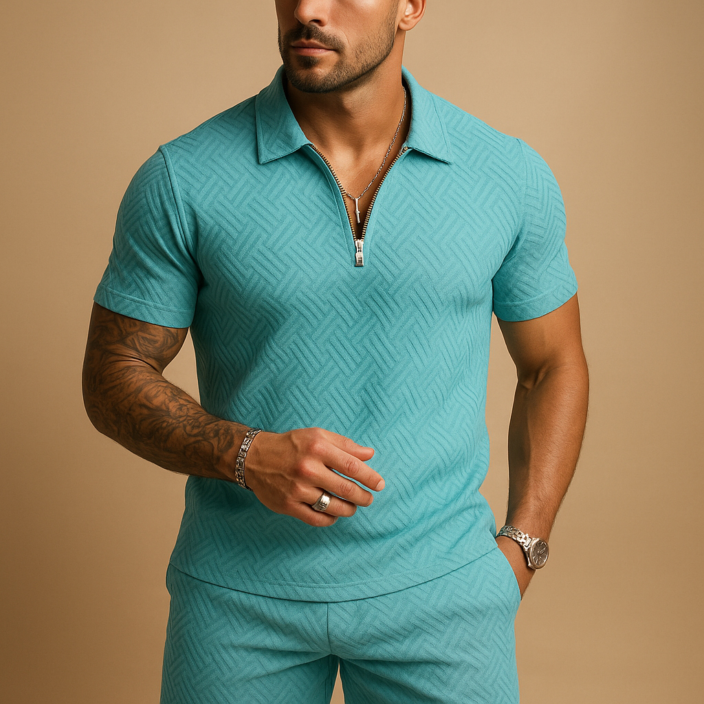 Men's Lightweight Cotton Blend Casual T-Shirt and Shorts Set | Relaxed Fit for Summer Outdoor Activities