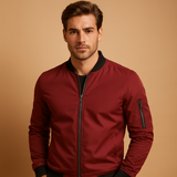Men's Lightweight Zip Bomber Jacket | Casual Outerwear for Everyday Use | Classic Design