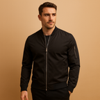 Men's Lightweight Zip Bomber Jacket | Casual Outerwear for Everyday Use | Classic Design