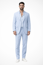 Men's Linen Relaxed Fit Summer Wedding Guest Suit - Lightweight & Comfortable