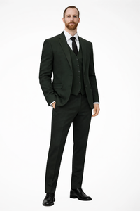 Men's Linen Three-Piece Suit Set - Blazer, Trousers & Waistcoat for Weddings