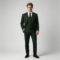Men's Linen Three-Piece Suit Set - Blazer, Trousers, Waistcoat for Weddings