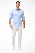 Men's Loose Fit Cotton Long Sleeve Lapel Shirt for Casual Summer Wear