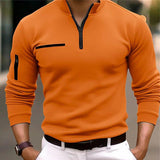 Men's Quarter-Zip Polo Shirt | Soft Cotton Blend | Casual Wear