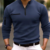 Men's Quarter-Zip Polo Shirt | Soft Cotton Blend | Casual Wear