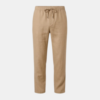 Men's Relaxed Fit Cotton Linen Trousers for Casual Wear