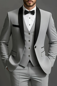 Men's Tailored Three-Piece Summer Wedding Suit - Lightweight Fabric, Formal Attire