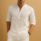Men's White Dress Shirt | Cotton Blend | Short Sleeve & Long Sleeve | Casual or Formal Wear Options
