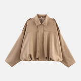 Oversized Jacket with Structured Collar – Casual Wear, Layering Essentials