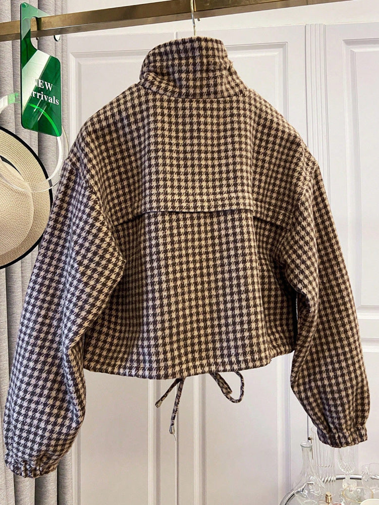 Plaid Pilot Jacket for Women – Casual Wear, Autumn Fashion