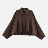 Oversized Jacket with Structured Collar – Casual Wear, Layering Essentials