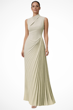 One Shoulder Pleated Maxi Dress for Women | Wedding Guest & Race Day Attire