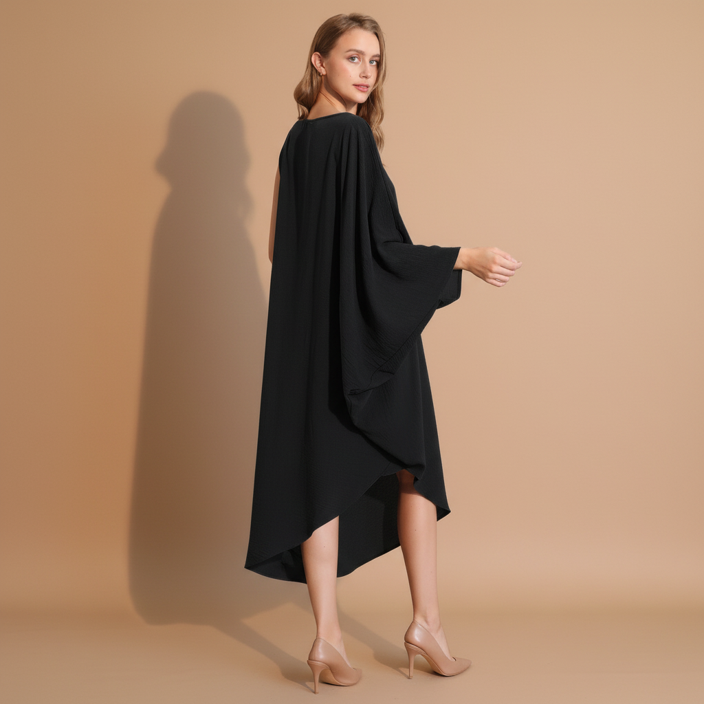 One-Sleeve Matte Crepe Dress for Women - Elegant Evening & Cocktail Wear