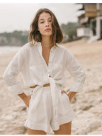 Oversized Linen Shirt with Pockets for Casual Wear and Everyday Comfort