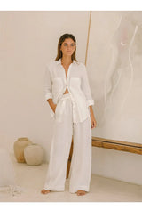 Oversized Linen Shirt with Pockets for Casual Wear and Everyday Comfort