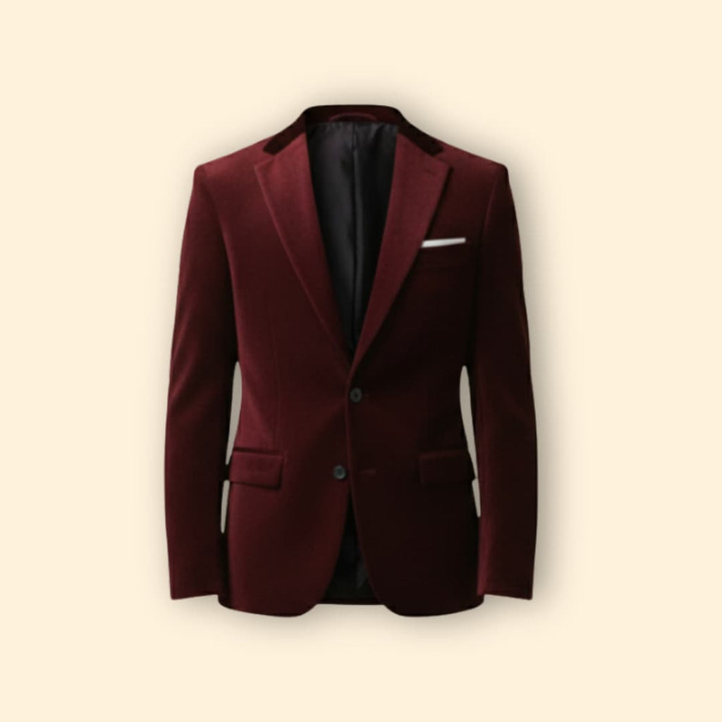 Men's Velvet Evening Blazer – Slim Fit