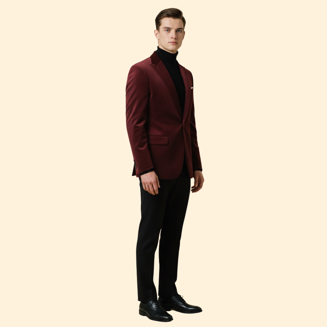 Men's Velvet Evening Blazer – Slim Fit