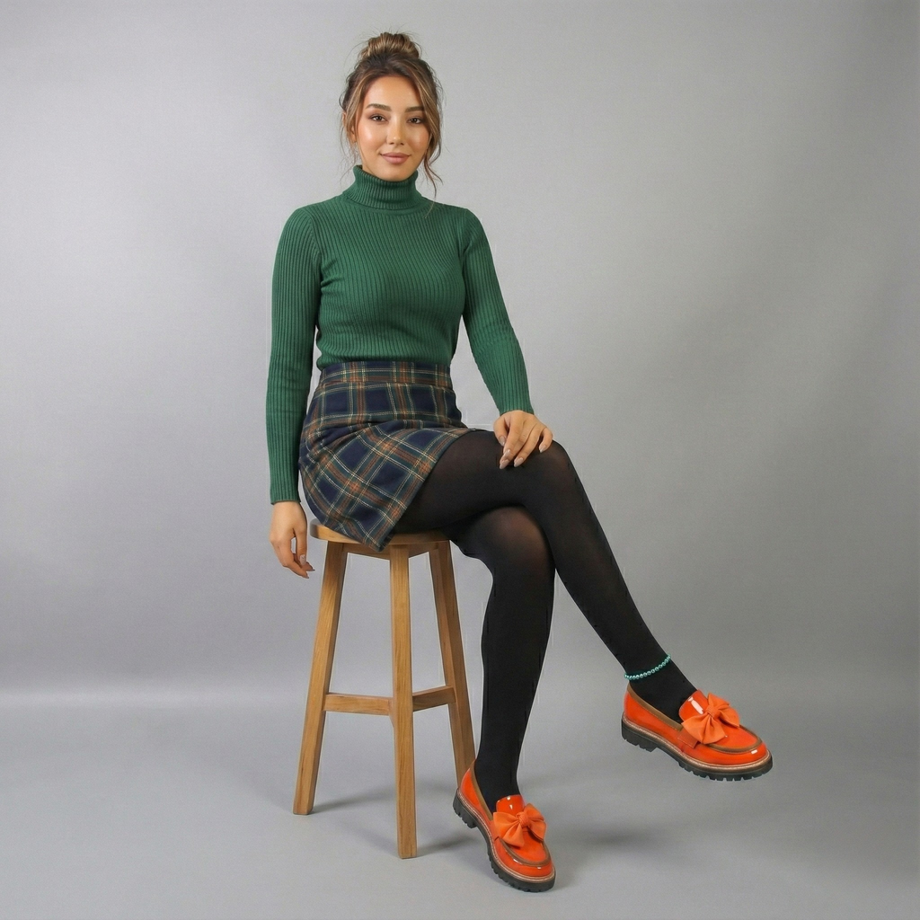 Retro Bowknot Thick-Soled Women's Shoes - Stylish and Comfortable Footwear for Casual Wear