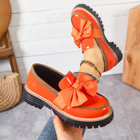 Retro Bowknot Thick-Soled Women's Shoes - Stylish and Comfortable Footwear for Casual Wear