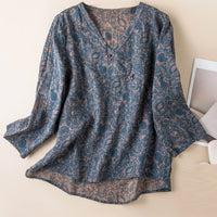 Crosswrap Blouse in Lightweight Fabric - Women's Casual Top for Everyday Wear